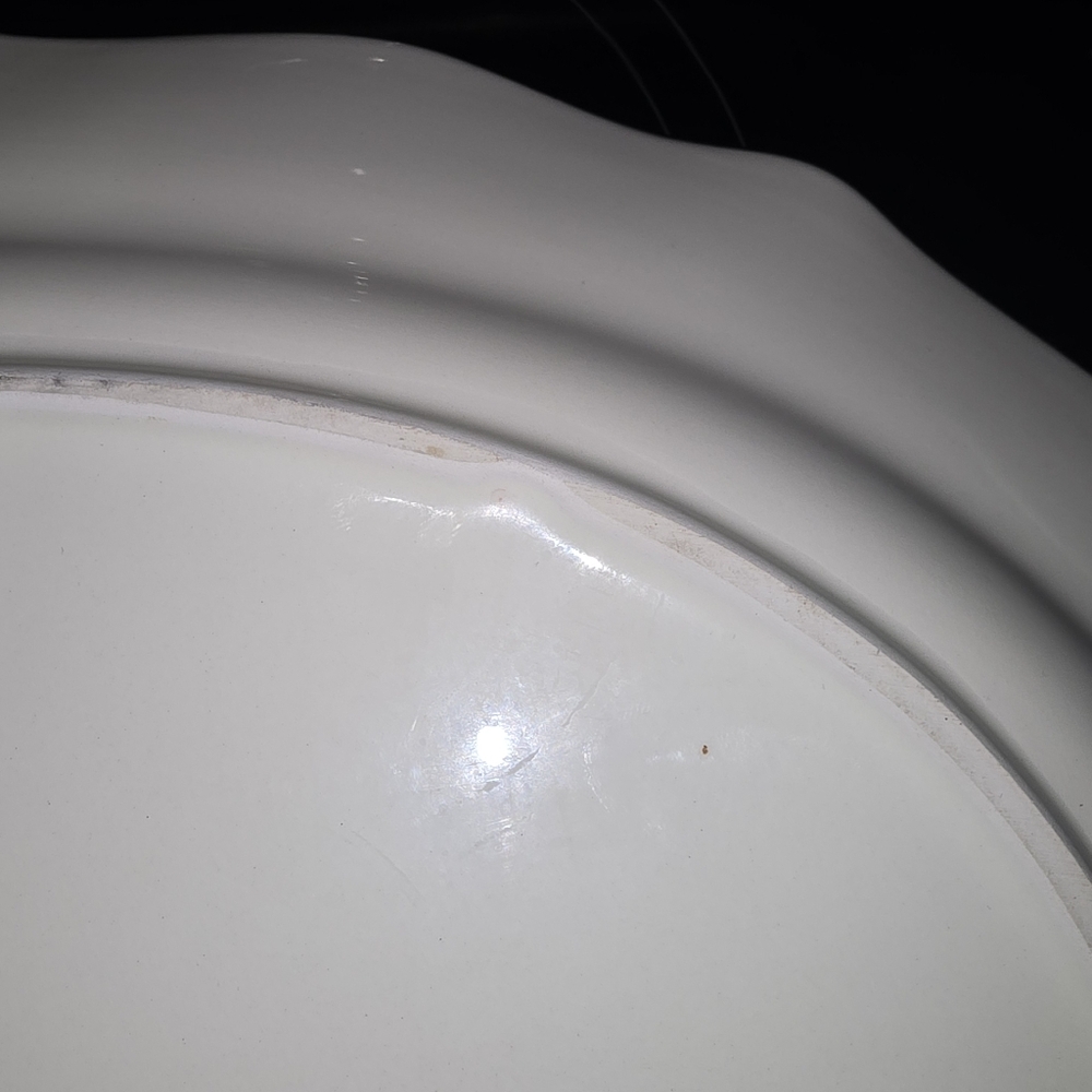 Better Homes and Gardens Creamware 15" Oval Serving Platter Poinsettia - Picture 5 of 13